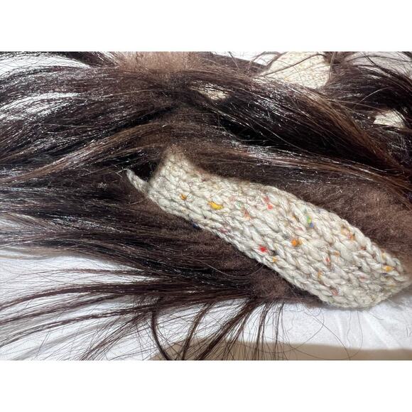 Vintage Fendi Limited Edition Baguette Bag Knit & Fur Trim - Picture 5 of 11